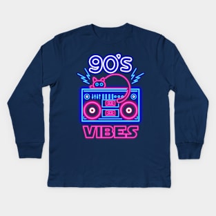 90s vibes Kids Long Sleeve T-Shirt